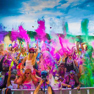 Holi festival clearance of colours